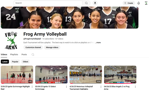Frog Army Youtube Page